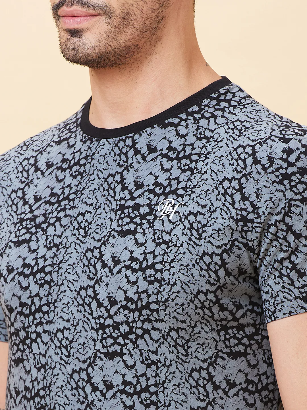 Black Regular Fit Men's Short Sleeves T-Shirt by Being Human Clothing - Image 5