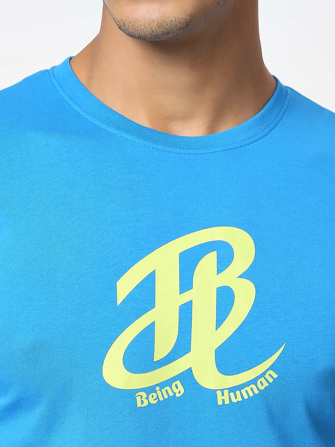 Blue Regular Fit Men's Long Sleeves T-Shirt by Being Human Clothing - Image 2
