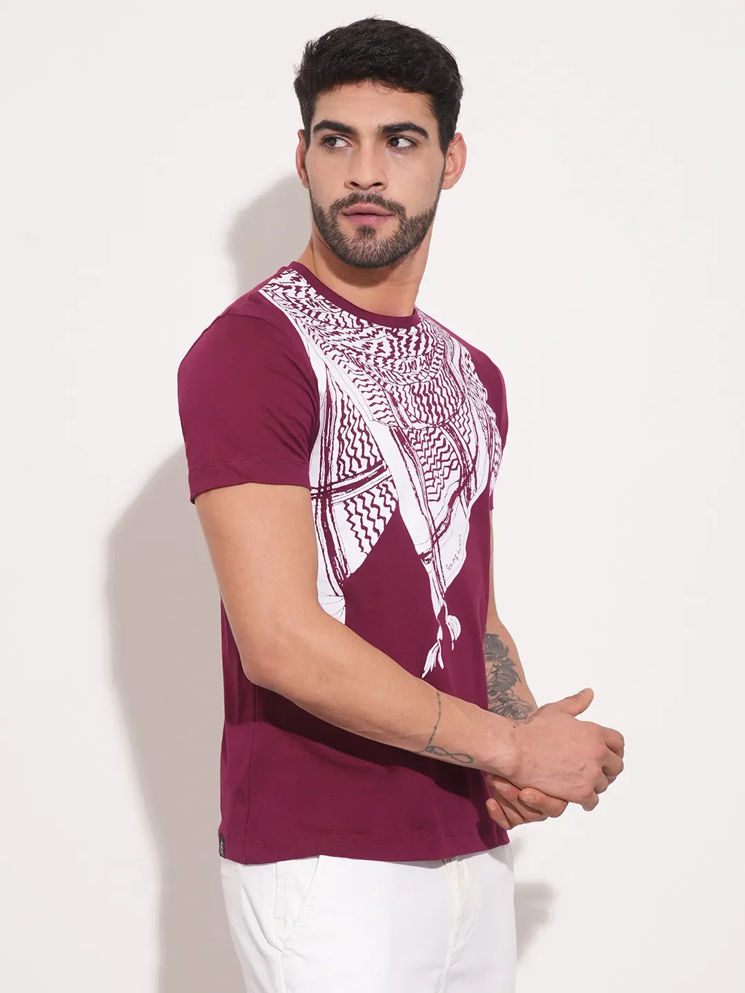 Brick Regular Fit Round Neck Men's T-Shirt by Being Human Clothing - Image 2