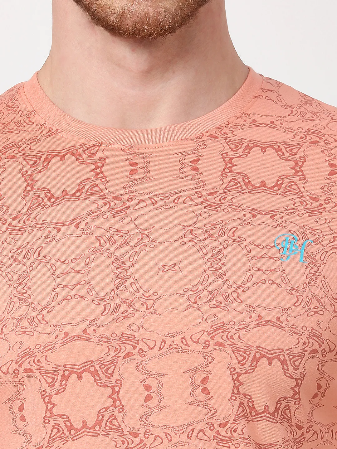 Coral Regular Fit Round Neck Men's T-Shirt by Being Human Clothing - Image 5