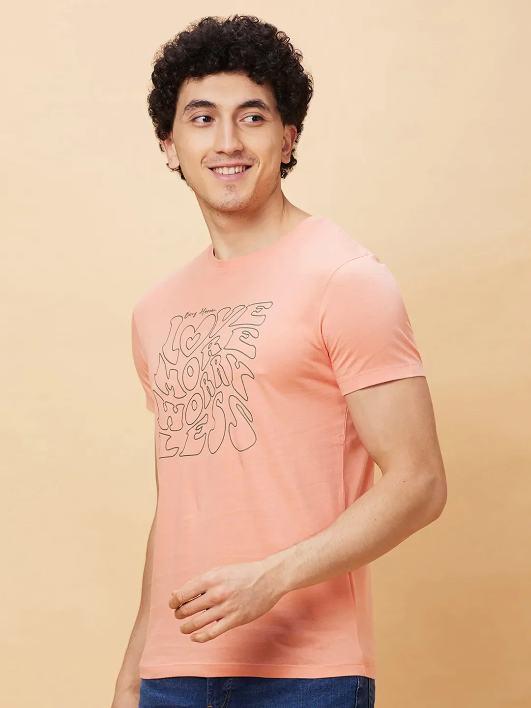 Coral Regular Fit Men's Short Sleeves T-Shirt by Being Human Clothing - Image 4