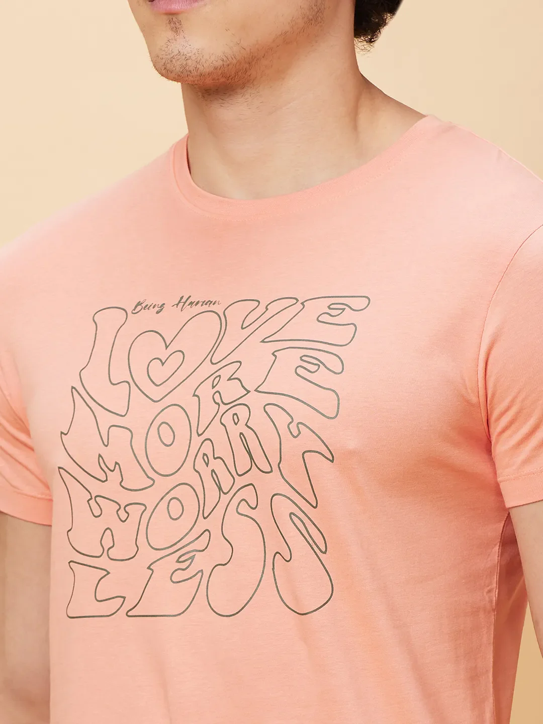Coral Regular Fit Men's Short Sleeves T-Shirt by Being Human Clothing - Image 5