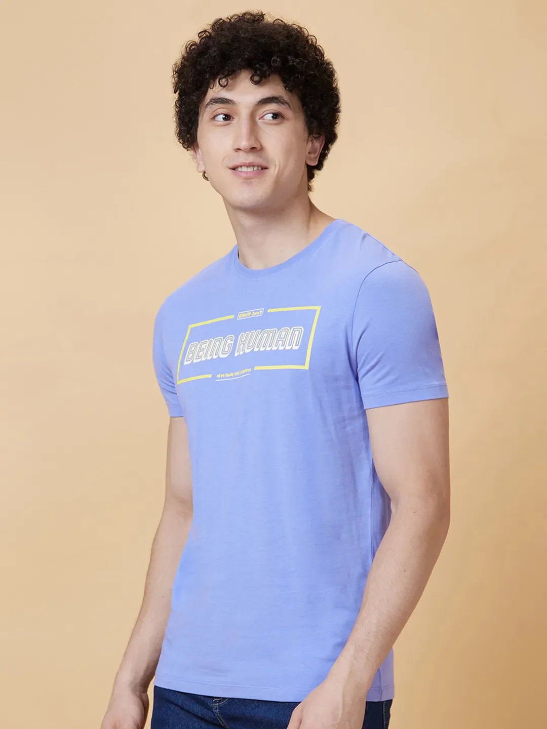 Purple Regular Fit Men's Short Sleeves T-Shirt by Being Human Clothing - Image 3