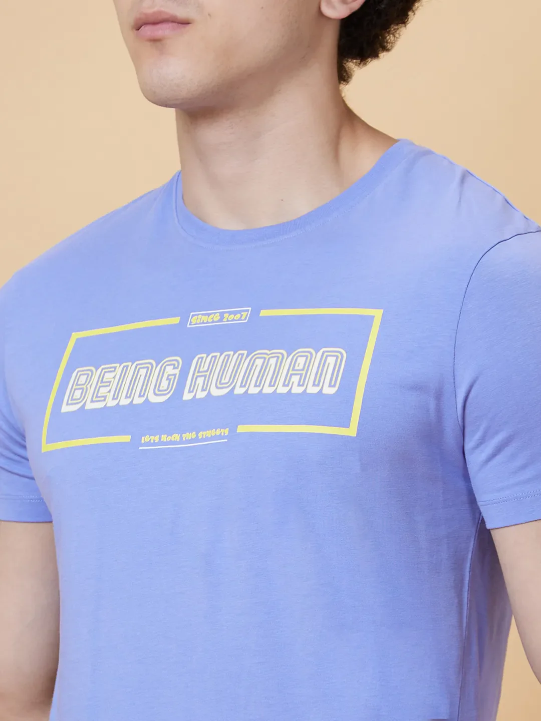 Purple Regular Fit Men's Short Sleeves T-Shirt by Being Human Clothing - Image 4
