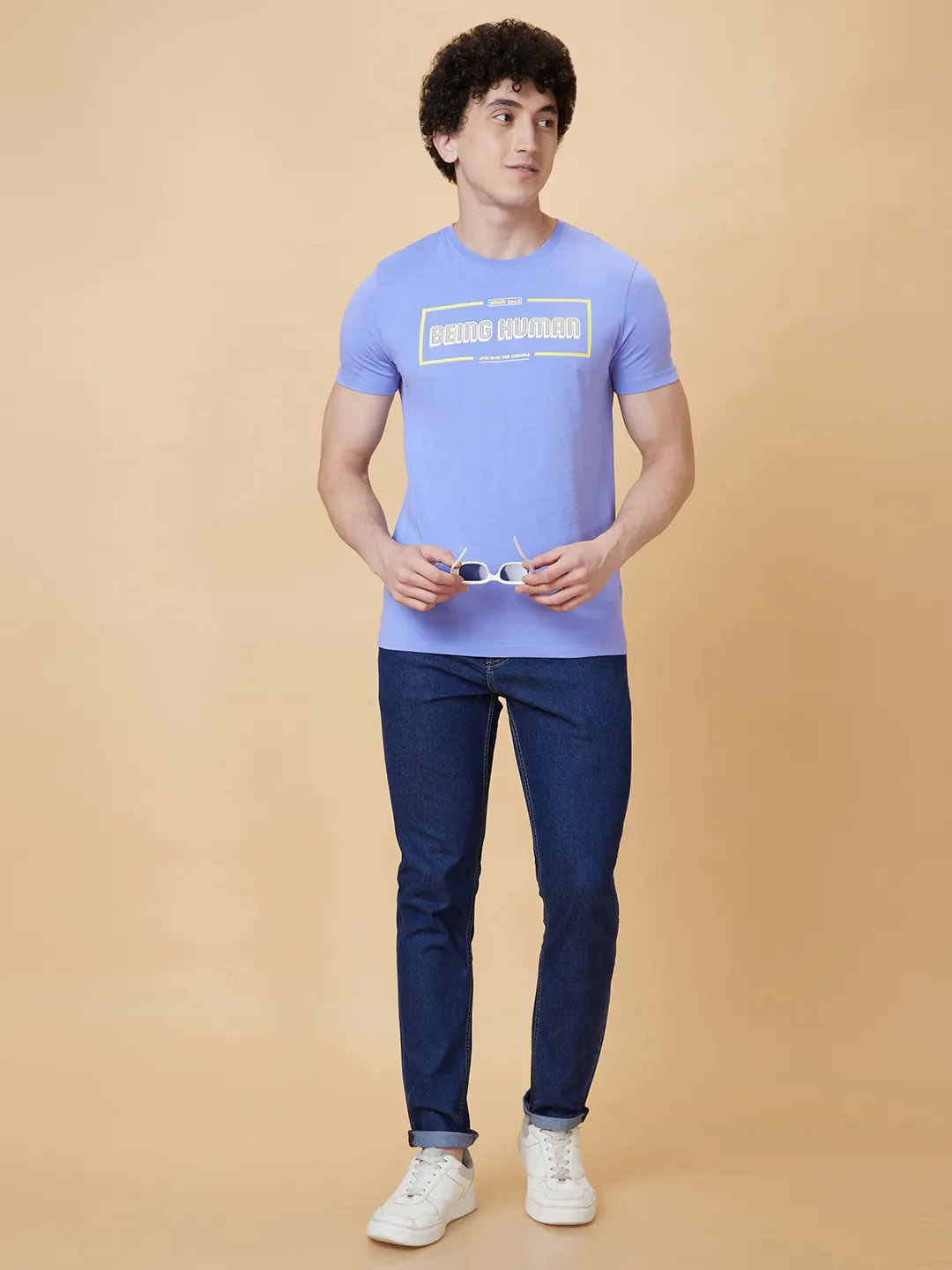 Purple Regular Fit Men's Short Sleeves T-Shirt by Being Human Clothing - Image 5
