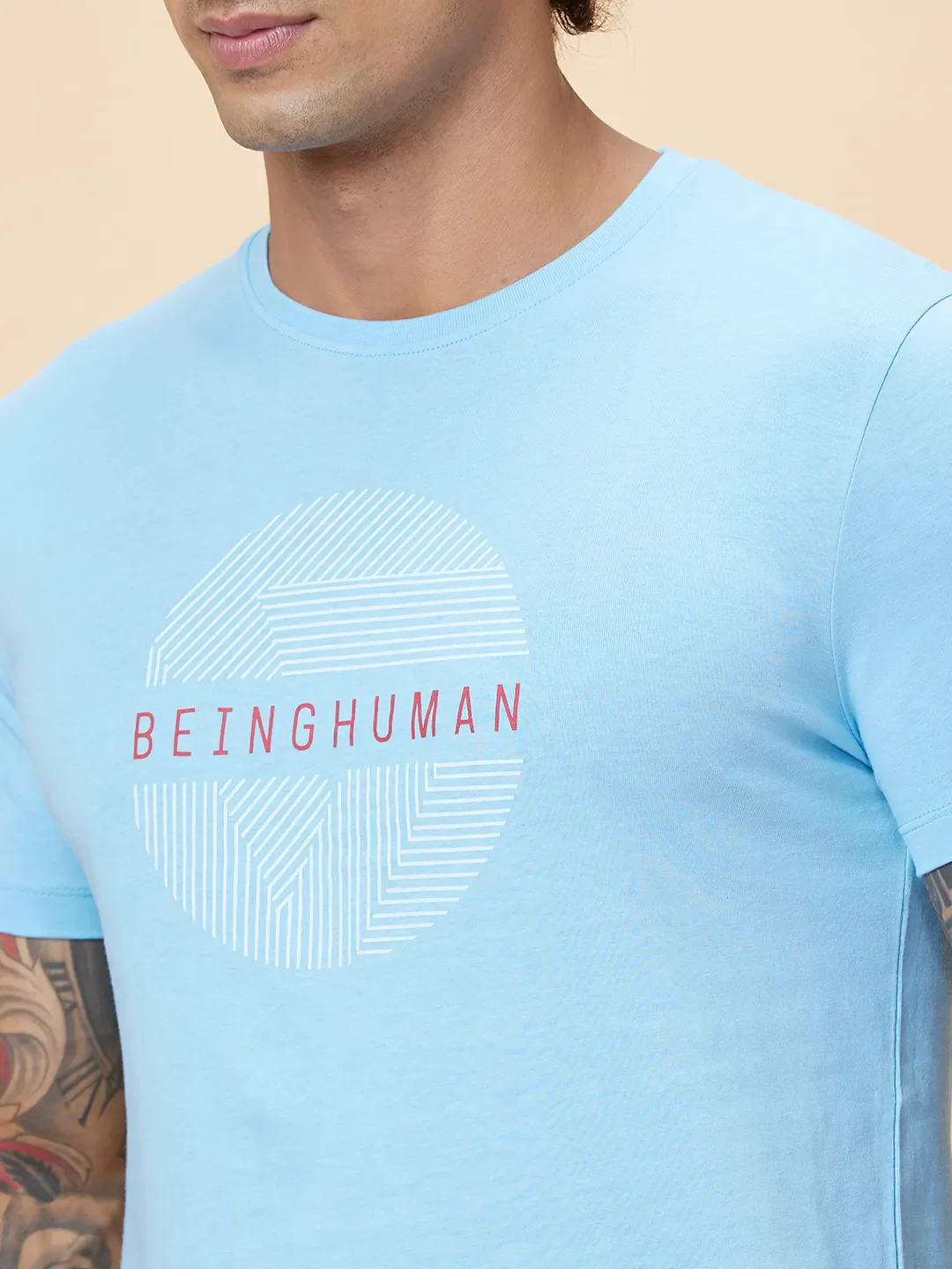 Green Regular Fit Men's Short Sleeves T-Shirt by Being Human Clothing - Image 5
