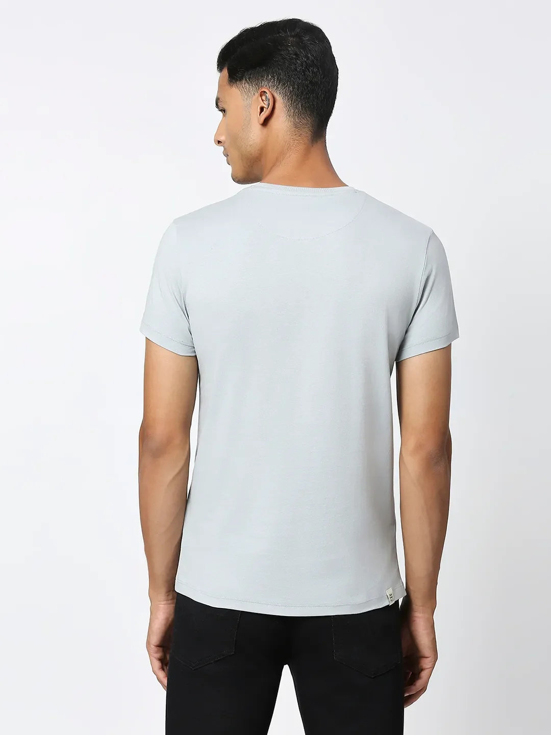 Grey Regular Fit Men's Short Sleeves T-Shirt by Being Human Clothing - Image 4