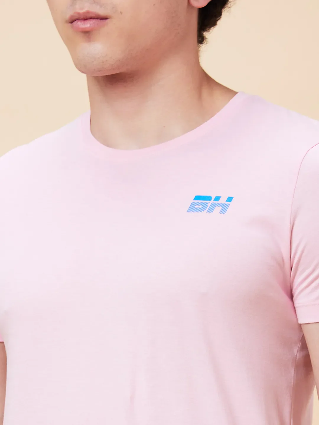 Pink Regular Fit Men's Short Sleeves T-Shirt by Being Human Clothing - Image 5