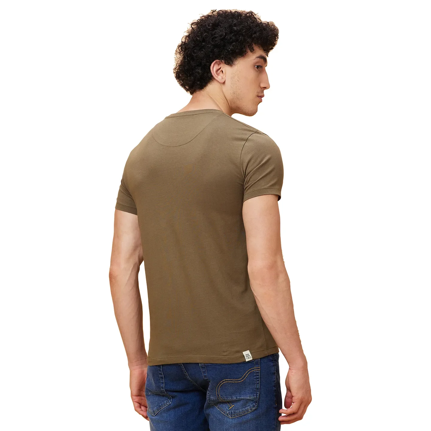 Green Regular Fit Men's Short Sleeves T-Shirt by Being Human Clothing - Image 4