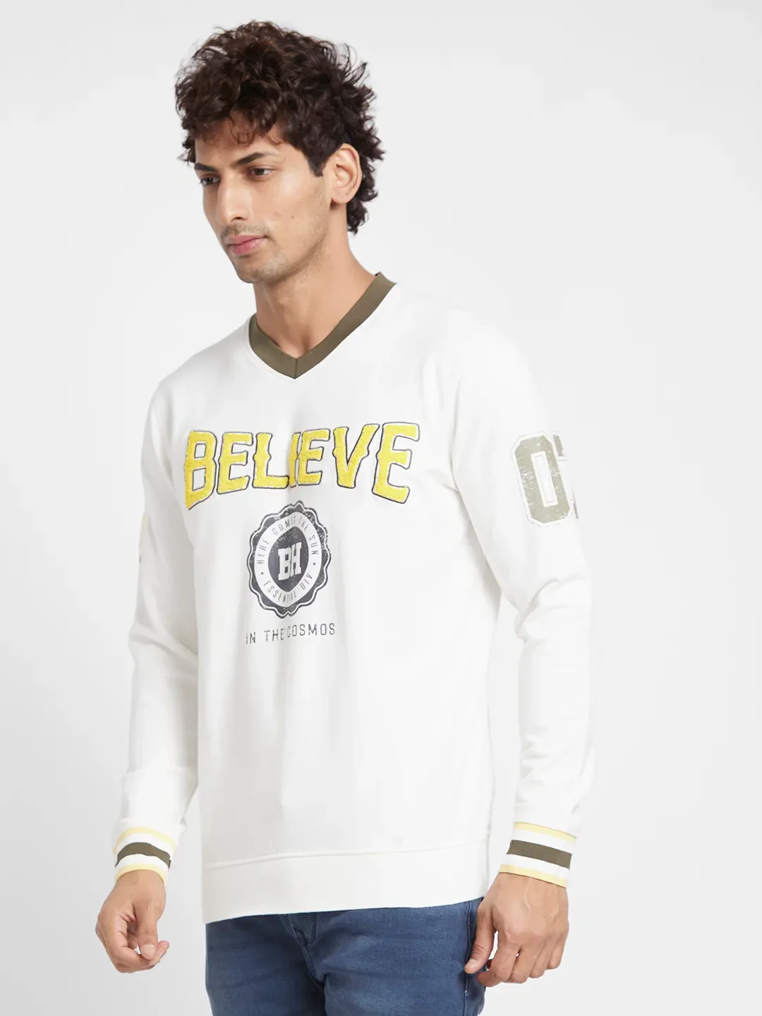 Navy Regular Fit Round Neck Men's T-Shirt by Being Human Clothing - Image 3