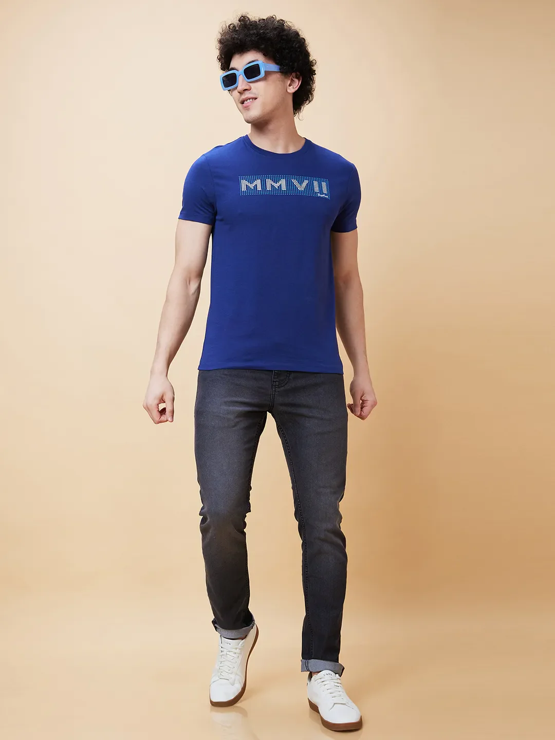 Navy Regular Fit Men's Short Sleeves T-Shirt by Being Human Clothing - Image 6