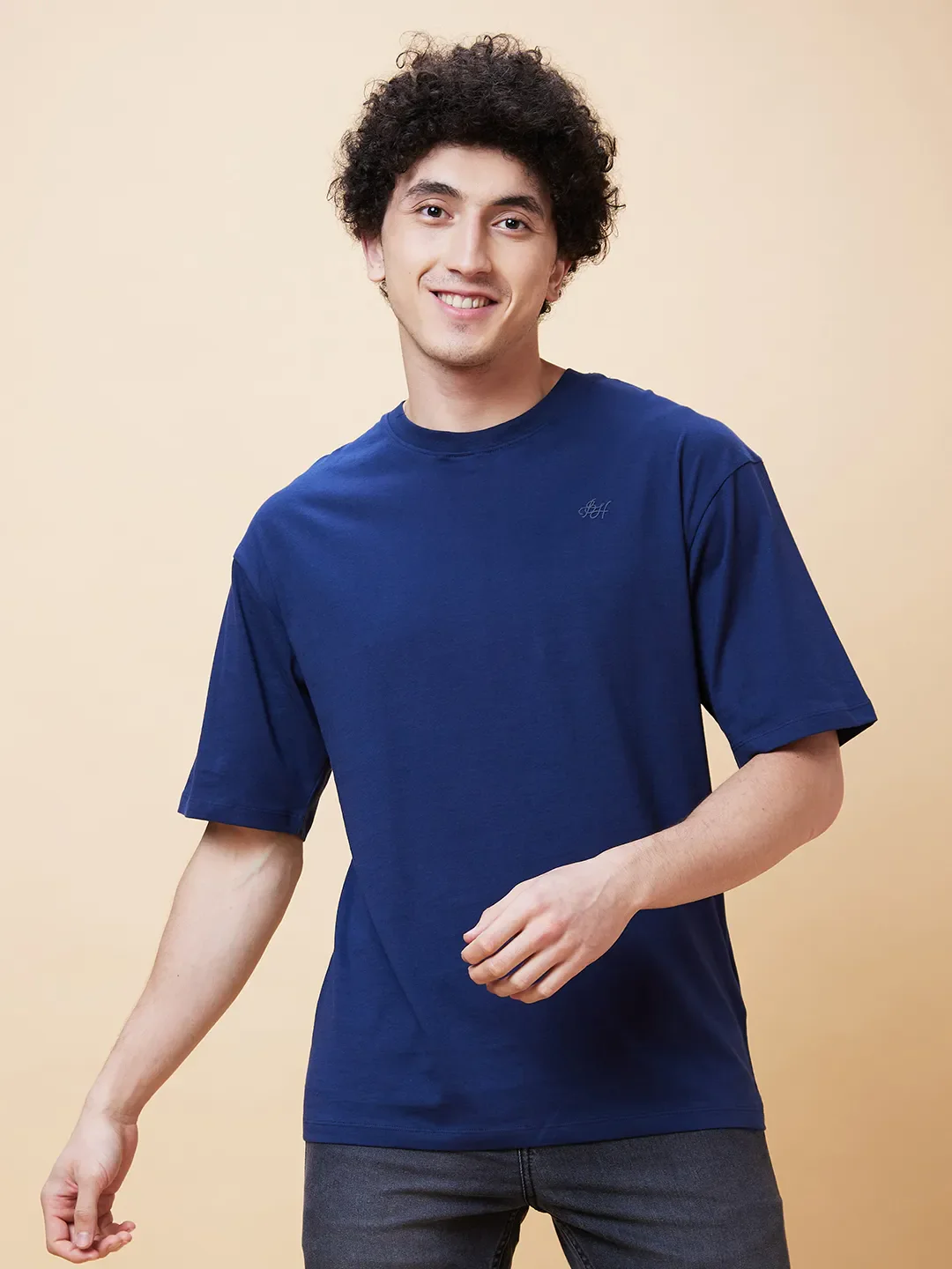 Navy Regular Fit Men's Short Sleeves T-Shirt by Being Human Clothing - Image 6