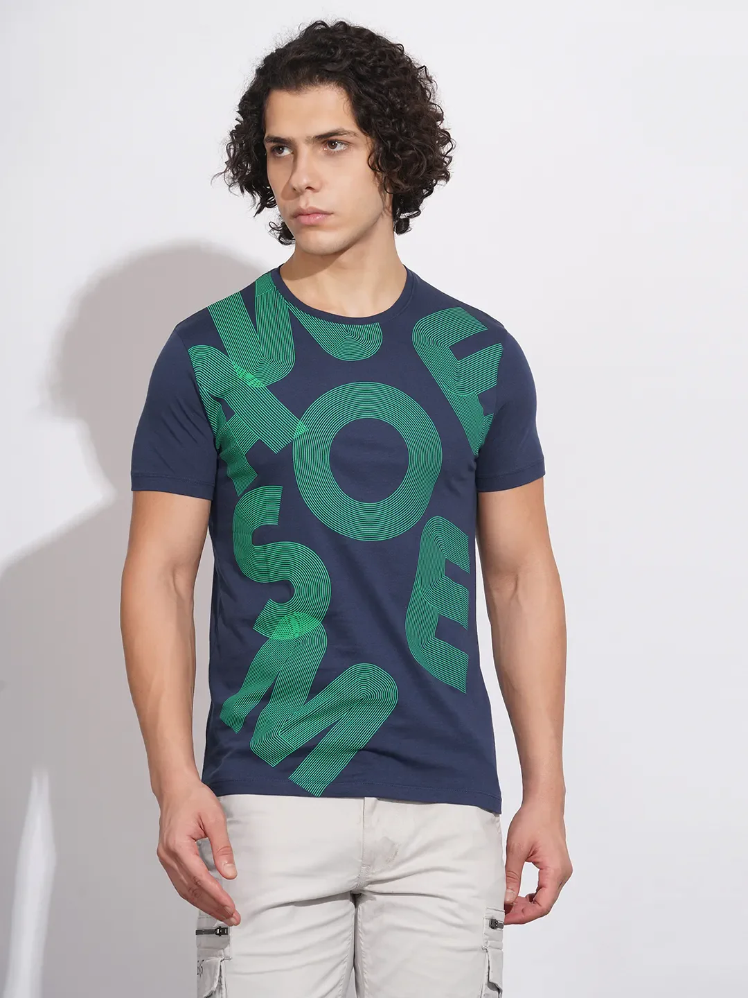 Navy Regular Fit Men's Short Sleeves T-Shirt by Being Human Clothing