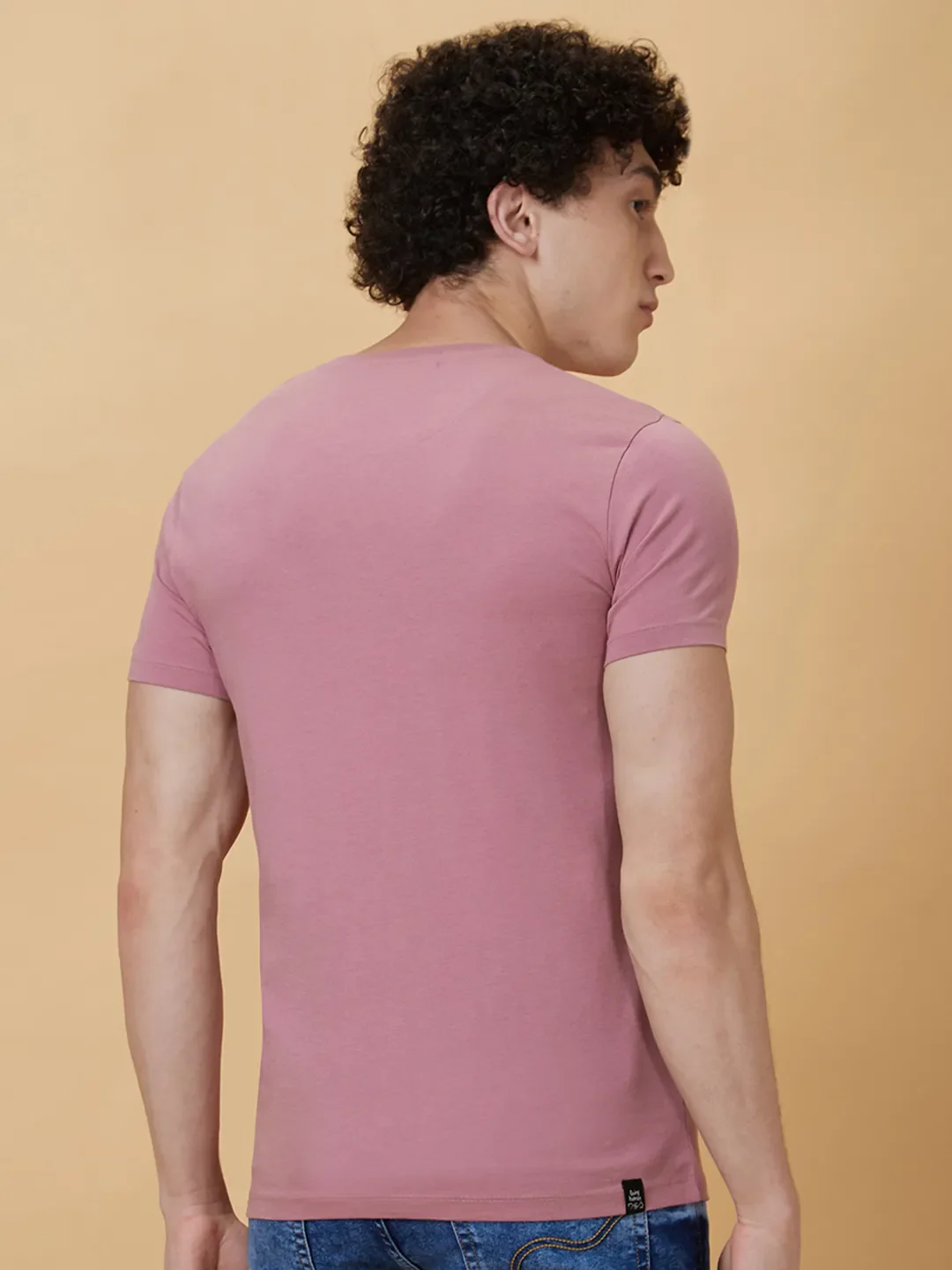 Pink Regular Fit Men's Short Sleeves T-Shirt by Being Human Clothing - Image 2