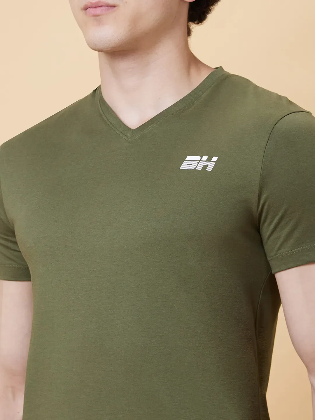 Green Regular Fit Men's Short Sleeves T-Shirt by Being Human Clothing - Image 4