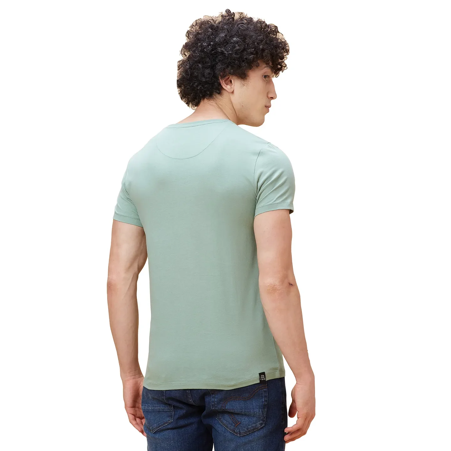 Green Regular Fit Men's Short Sleeves T-Shirt by Being Human Clothing - Image 3