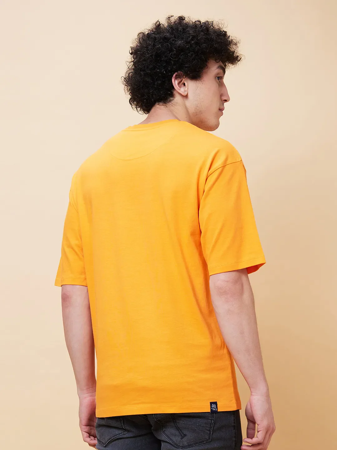 Orange Regular Fit Men's Short Sleeves T-Shirt by Being Human Clothing - Image 2