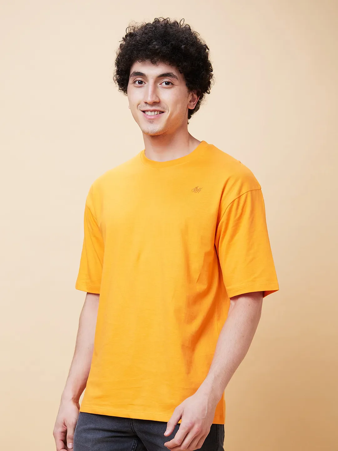 Orange Regular Fit Men's Short Sleeves T-Shirt by Being Human Clothing - Image 3