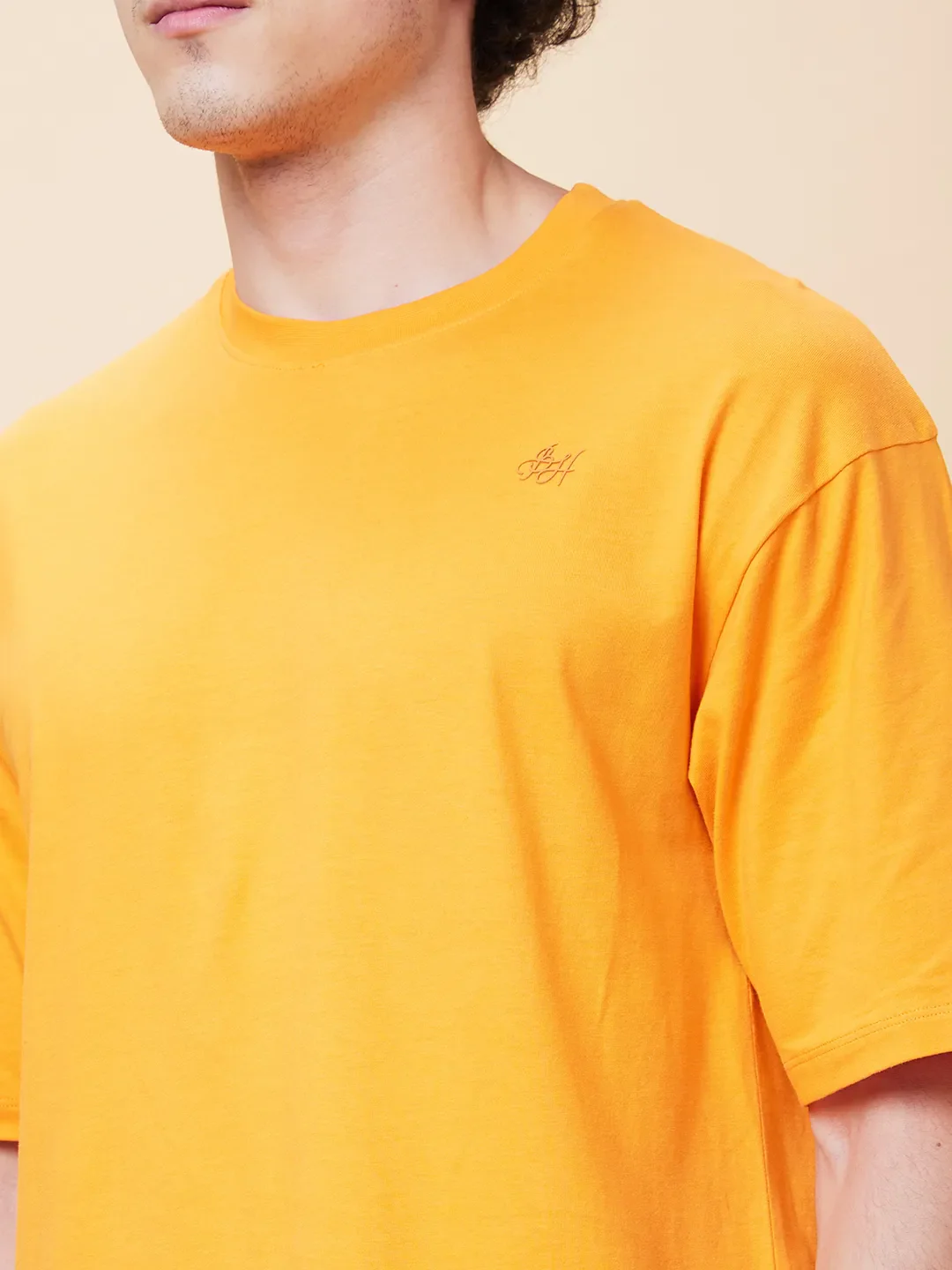 Orange Regular Fit Men's Short Sleeves T-Shirt by Being Human Clothing - Image 4