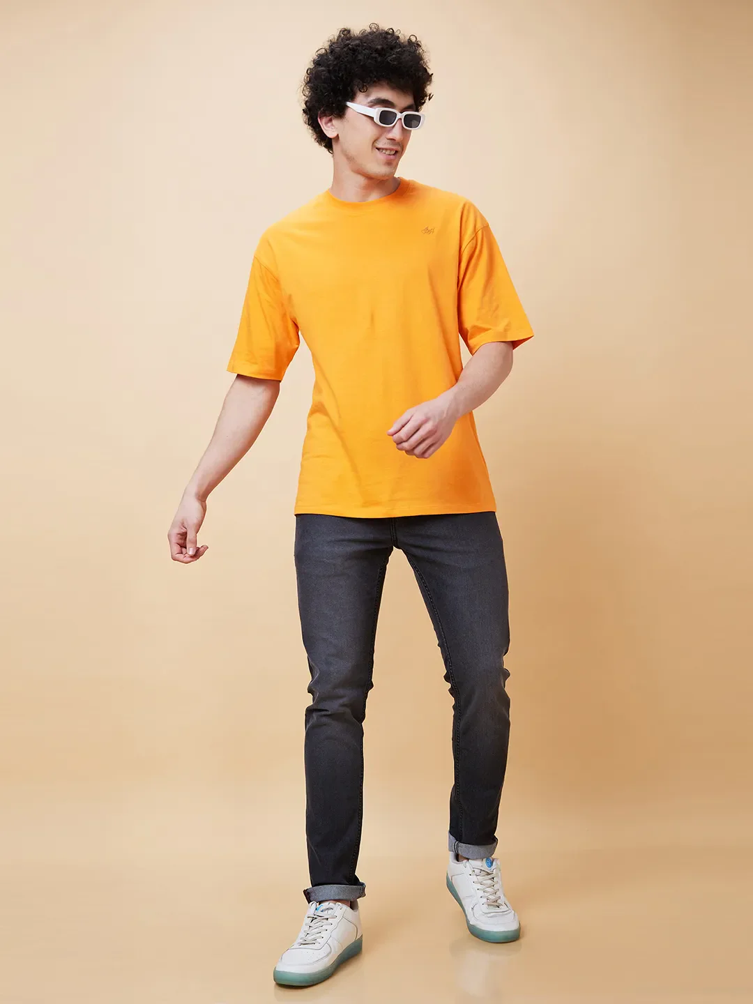 Orange Regular Fit Men's Short Sleeves T-Shirt by Being Human Clothing - Image 5