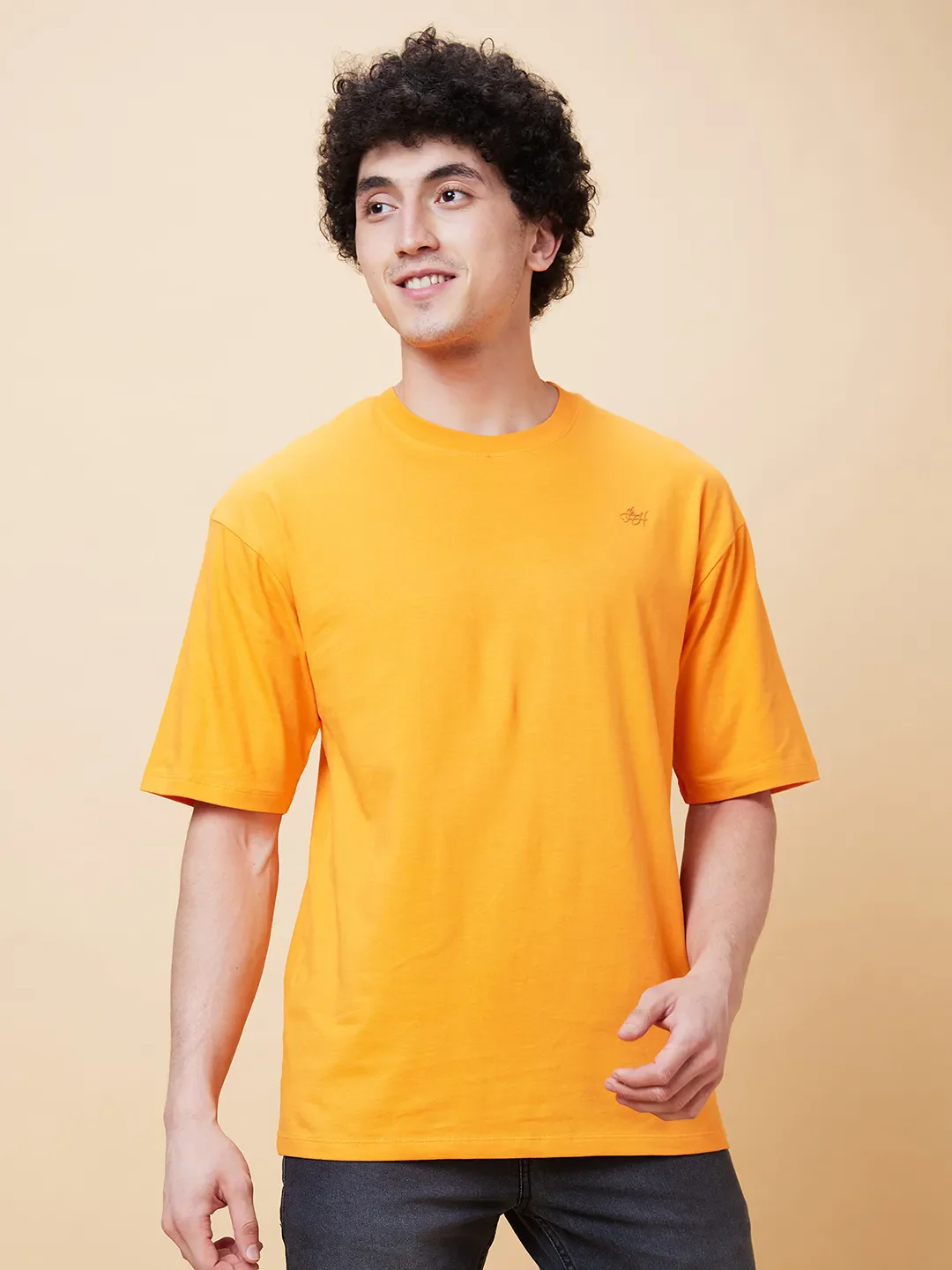 Orange Regular Fit Men's Short Sleeves T-Shirt by Being Human Clothing - Image 6