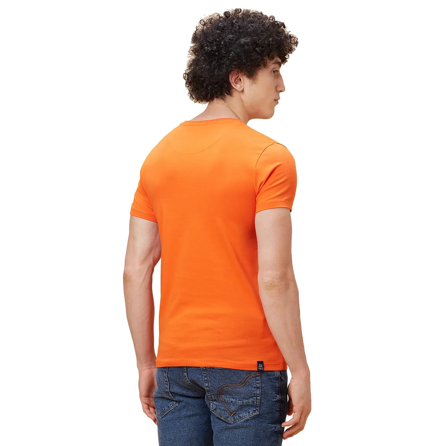 Orange Regular Fit Men's Short Sleeves T-Shirt by Being Human Clothing - Image 3