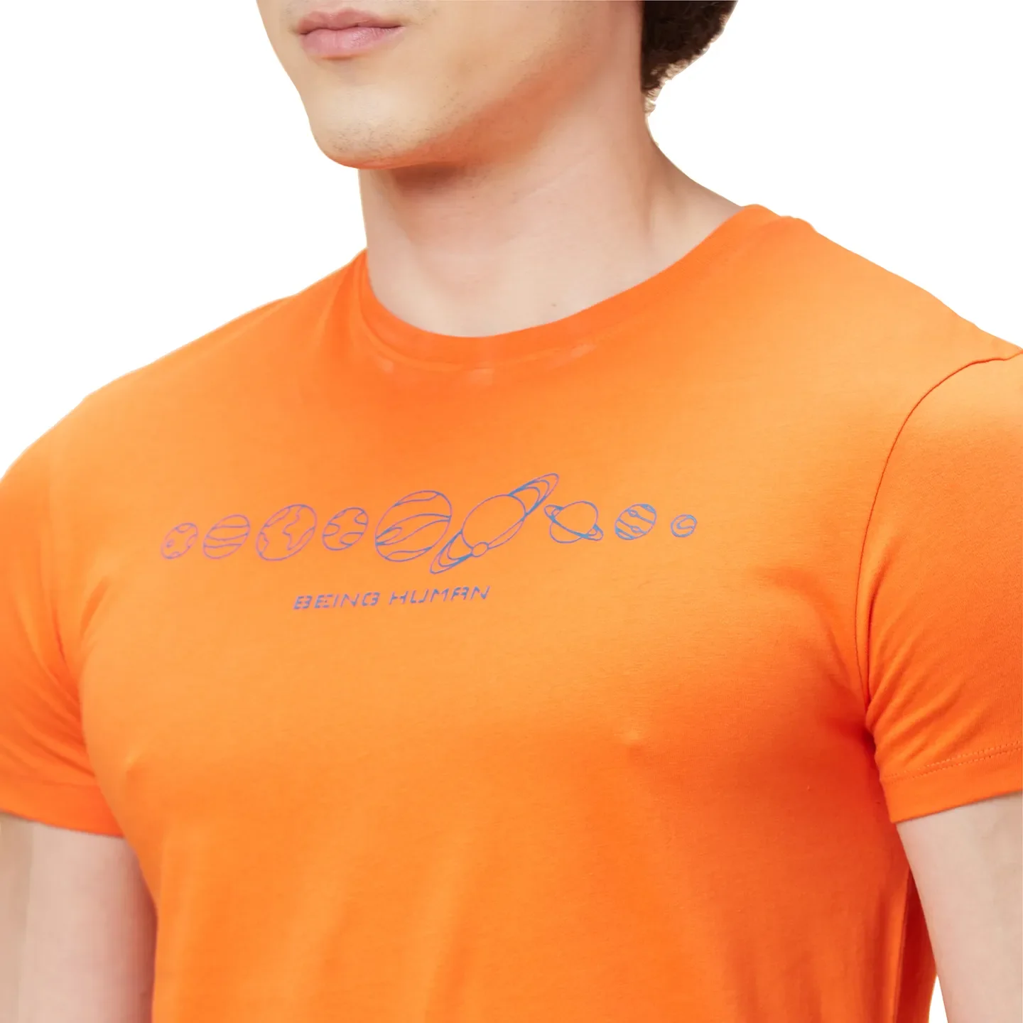 Orange Regular Fit Men's Short Sleeves T-Shirt by Being Human Clothing - Image 5