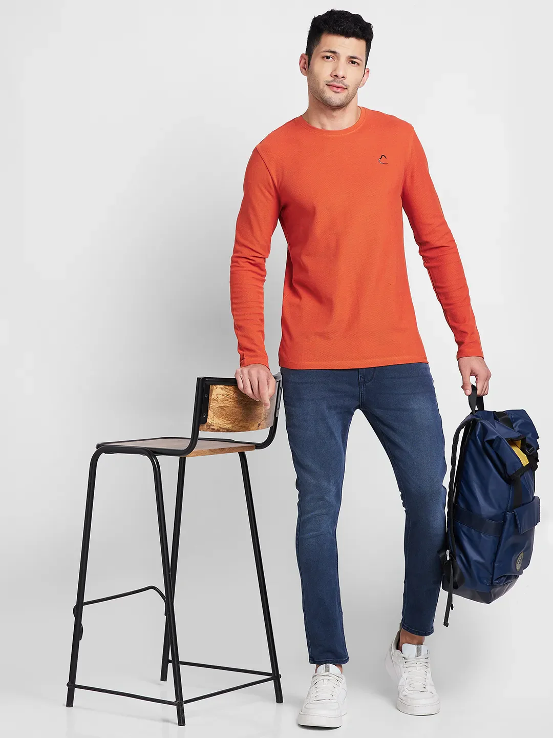 Rust Regular Fit Round Neck Men's T-Shirt by Being Human Clothing - Image 6