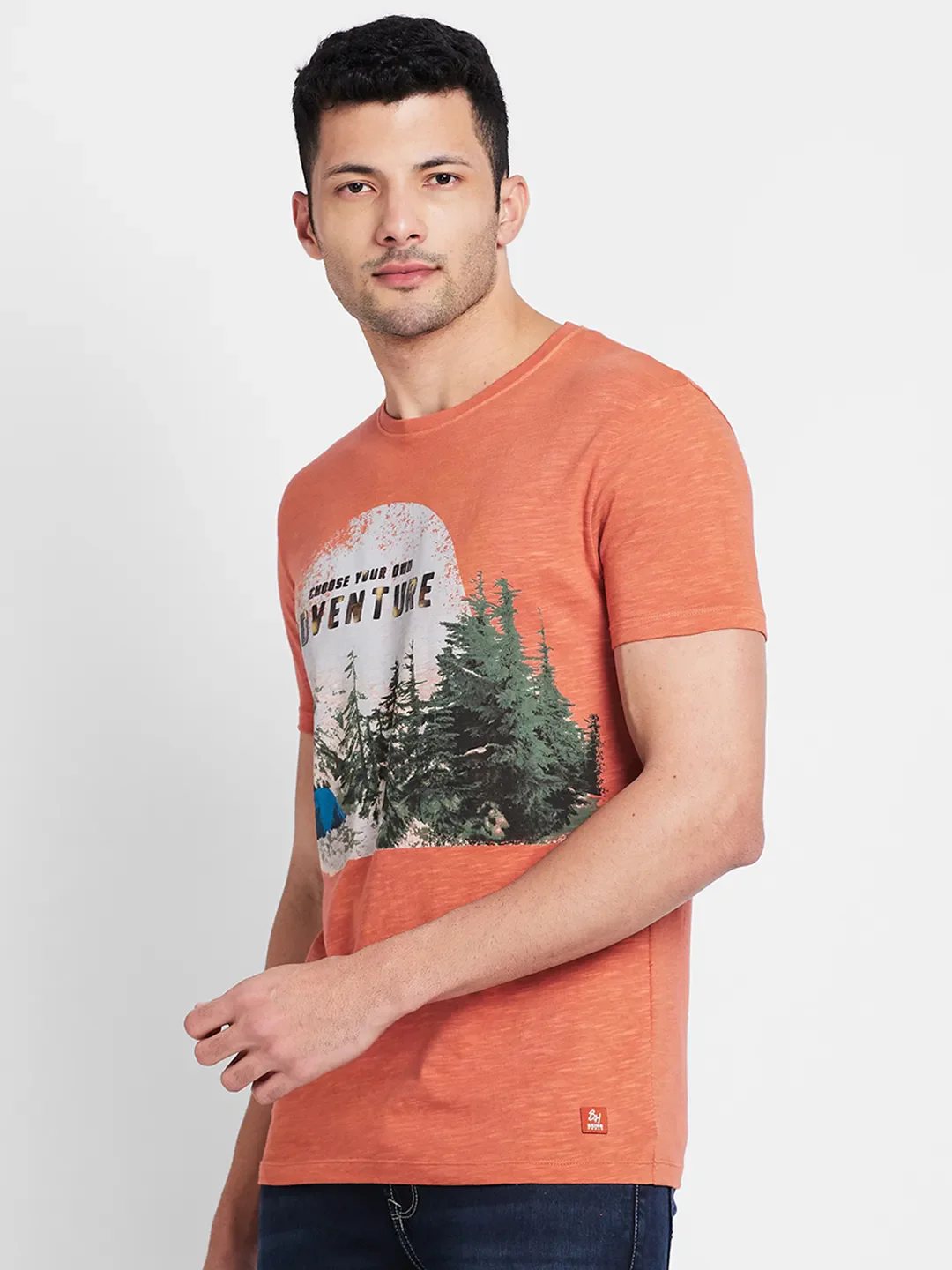 Rust Regular Fit Round Neck Men's T-Shirt by Being Human Clothing - Image 4