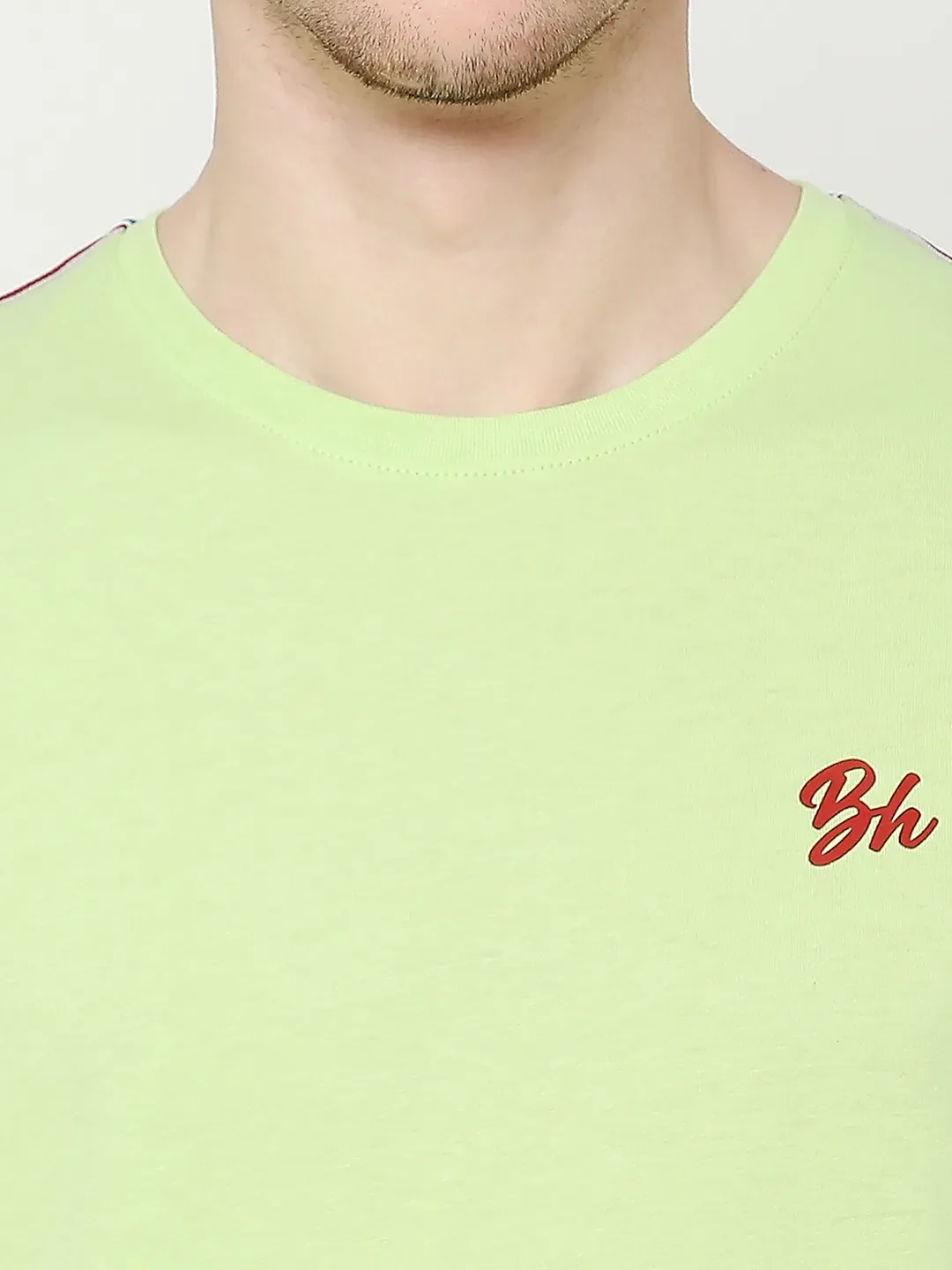 Green Regular Fit Men's Short Sleeves T-Shirt by Being Human Clothing - Image 5