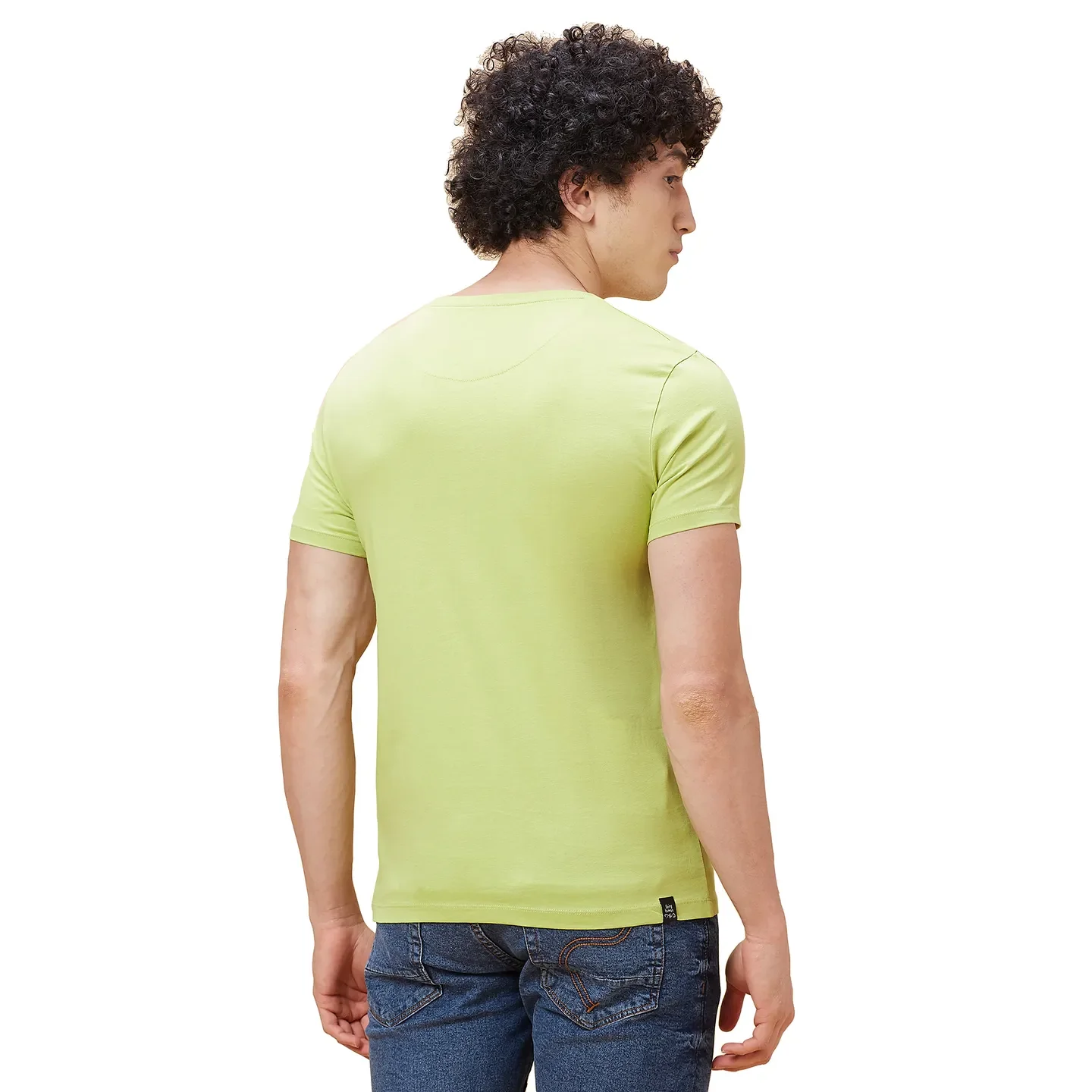 Green Regular Fit Men's Short Sleeves T-Shirt by Being Human Clothing - Image 3