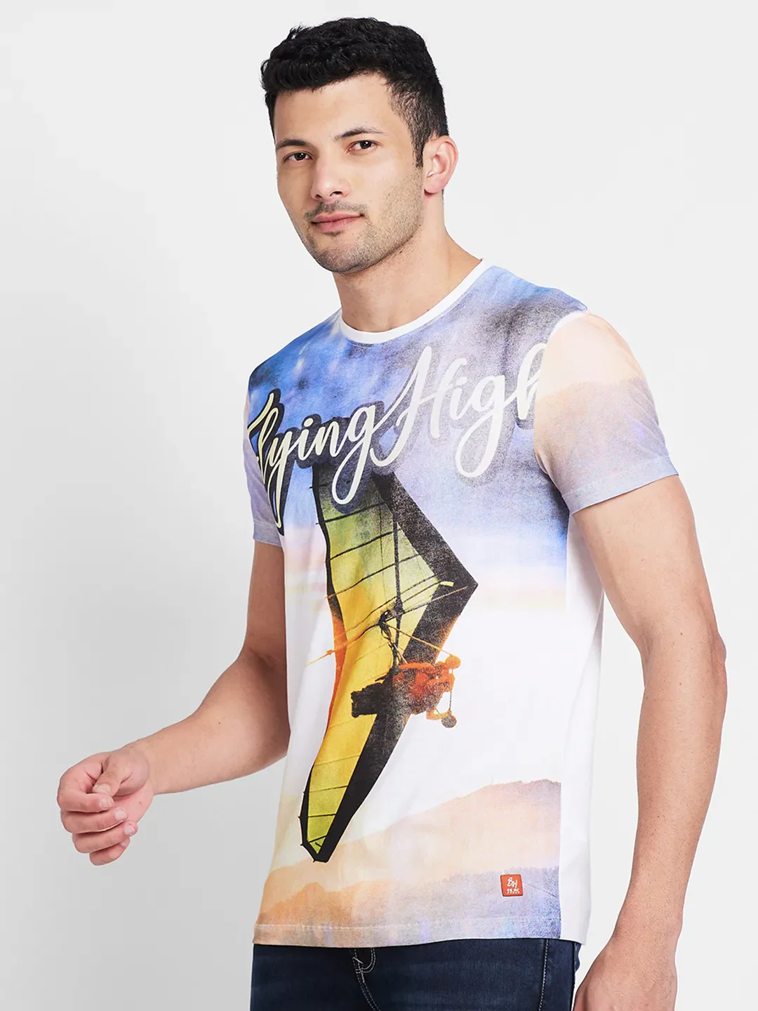 Snow White Regular Fit Round Neck Men's T-Shirt by Being Human Clothing - Image 4