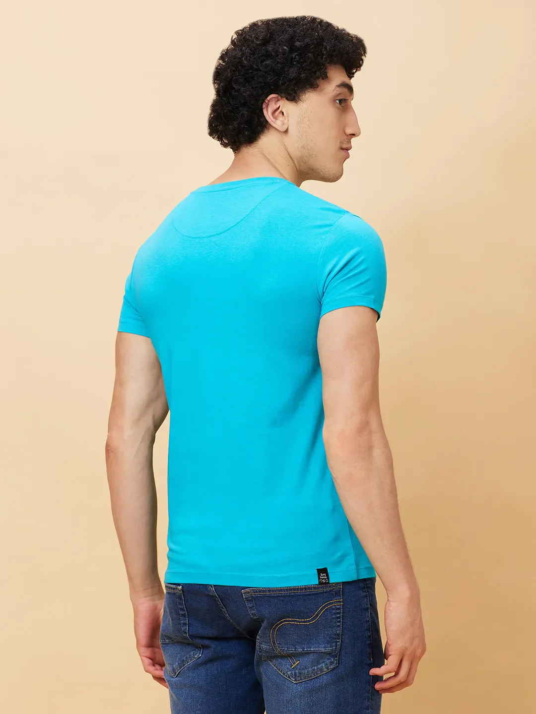 Green Regular Fit Men's Short Sleeves T-Shirt by Being Human Clothing - Image 3