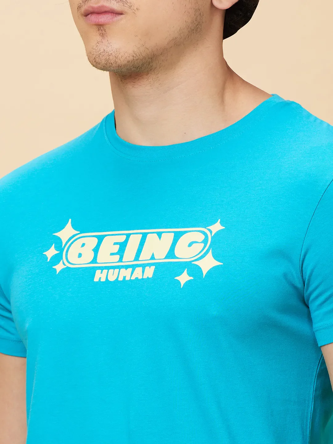 Green Regular Fit Men's Short Sleeves T-Shirt by Being Human Clothing - Image 5