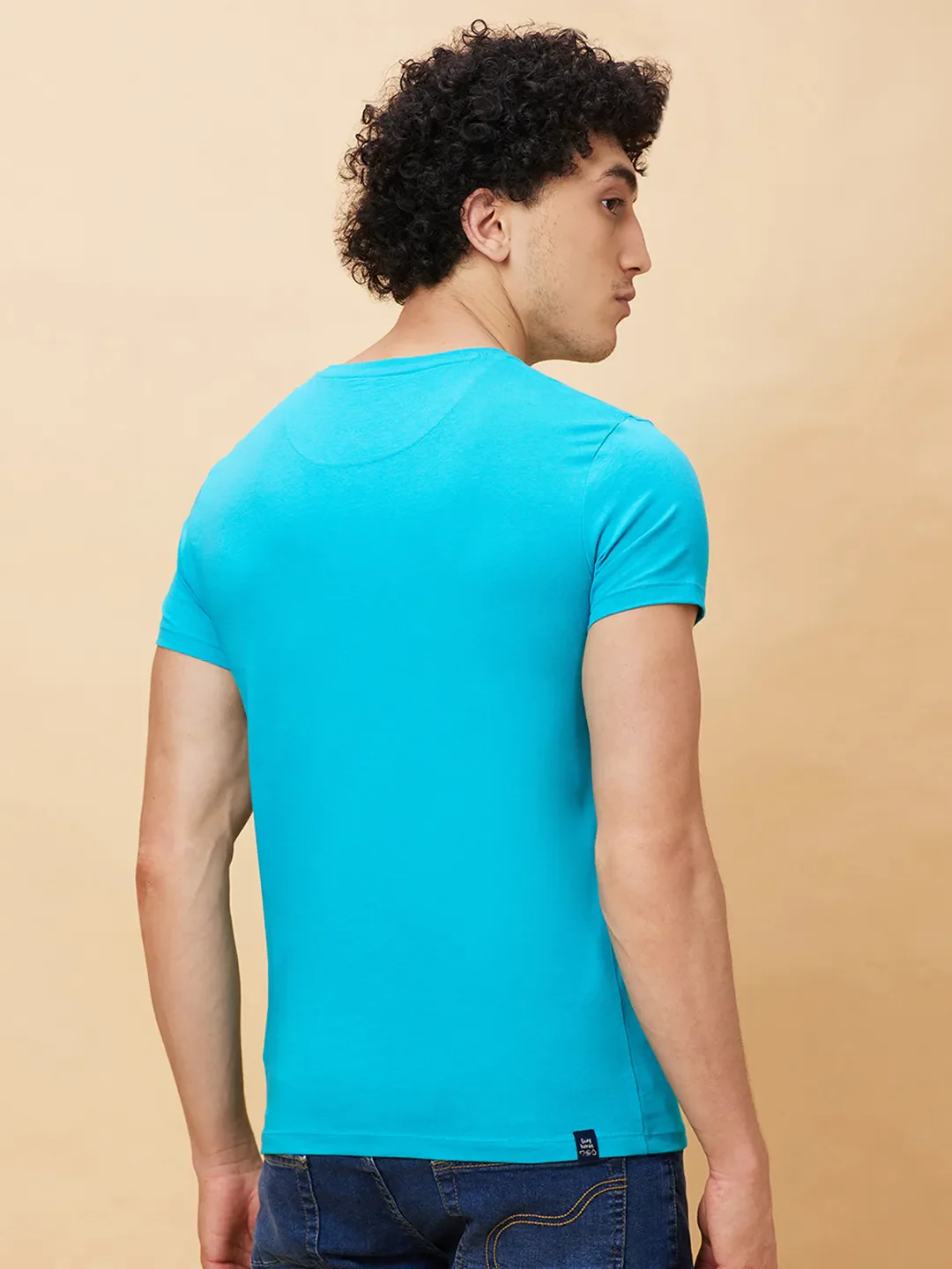 Green Regular Fit Men's Short Sleeves T-Shirt by Being Human Clothing - Image 3