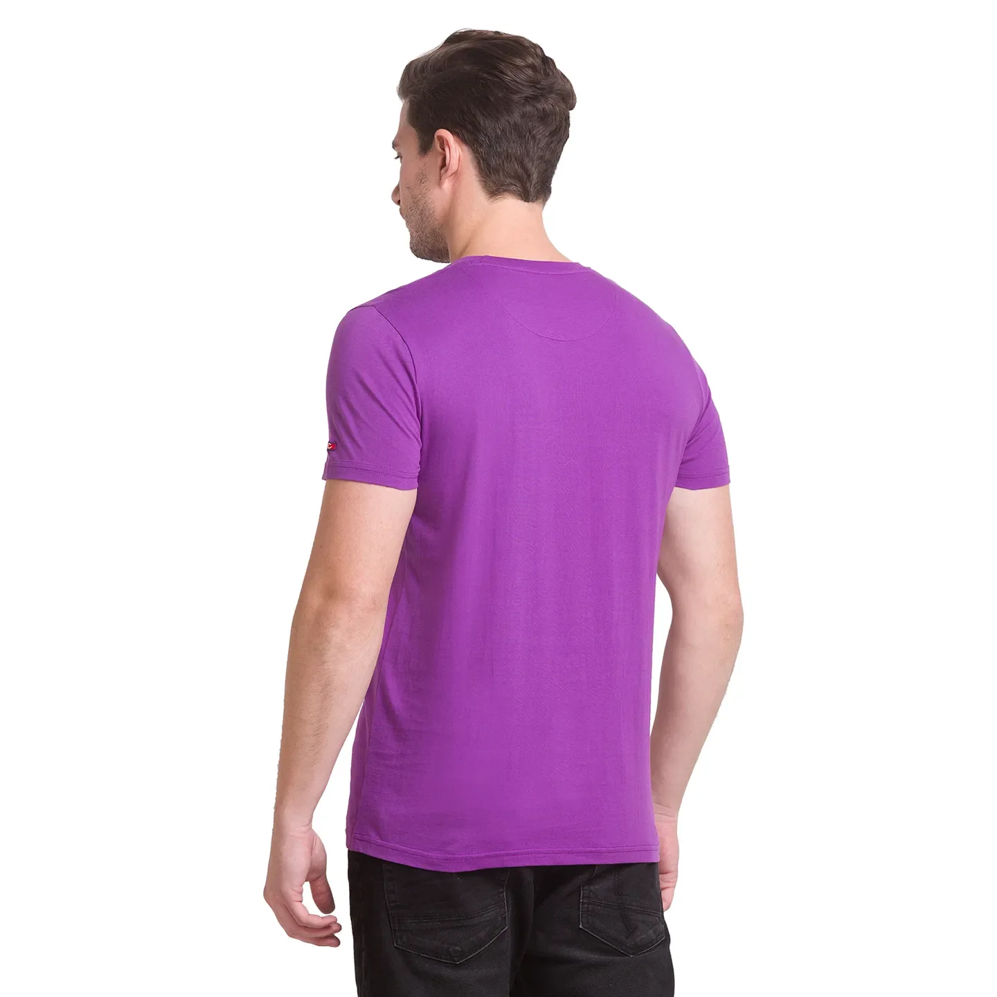 Purple Regular Fit Men's Short Sleeves T-Shirt by Being Human Clothing - Image 3