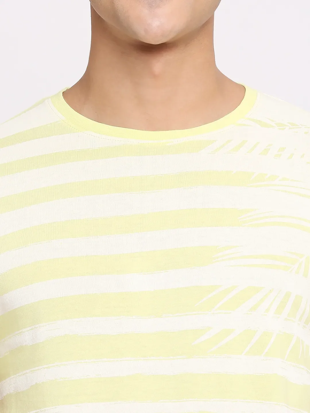 Wax Yellow Regular Fit Round Neck Men's T-Shirt by Being Human Clothing - Image 5