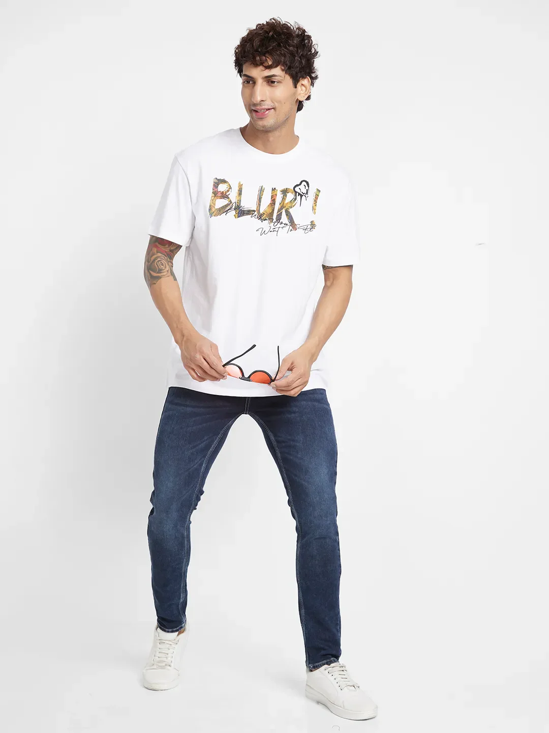 White Regular Fit Men's Short Sleeves T-Shirt by Being Human Clothing - Image 6