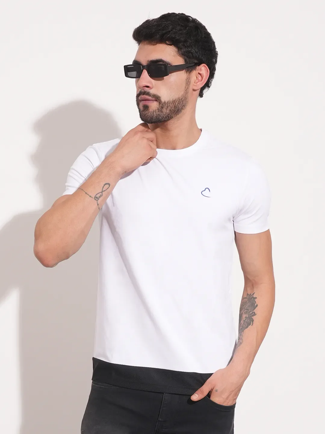 White Regular Fit Men's Short Sleeves T-Shirt by Being Human Clothing - Image 6