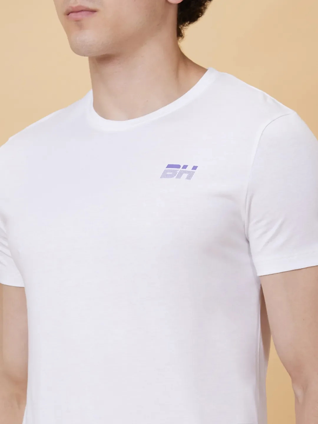 White Regular Fit Men's Short Sleeves T-Shirt by Being Human Clothing - Image 4
