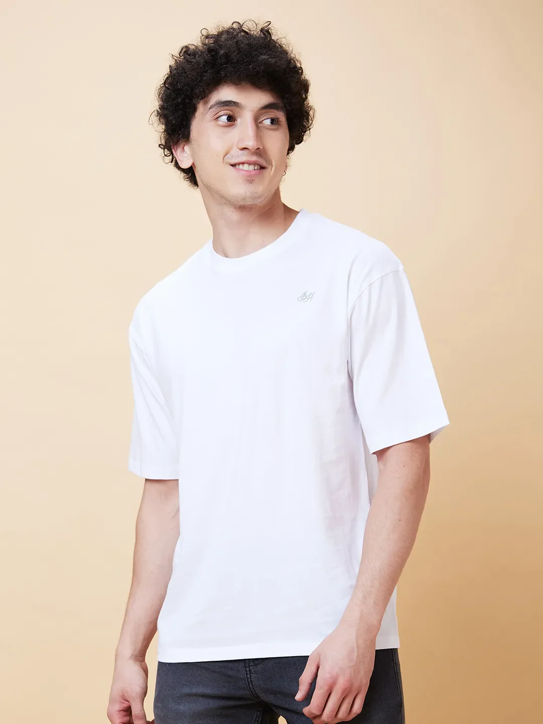 White Regular Fit Men's Short Sleeves T-Shirt by Being Human Clothing - Image 3