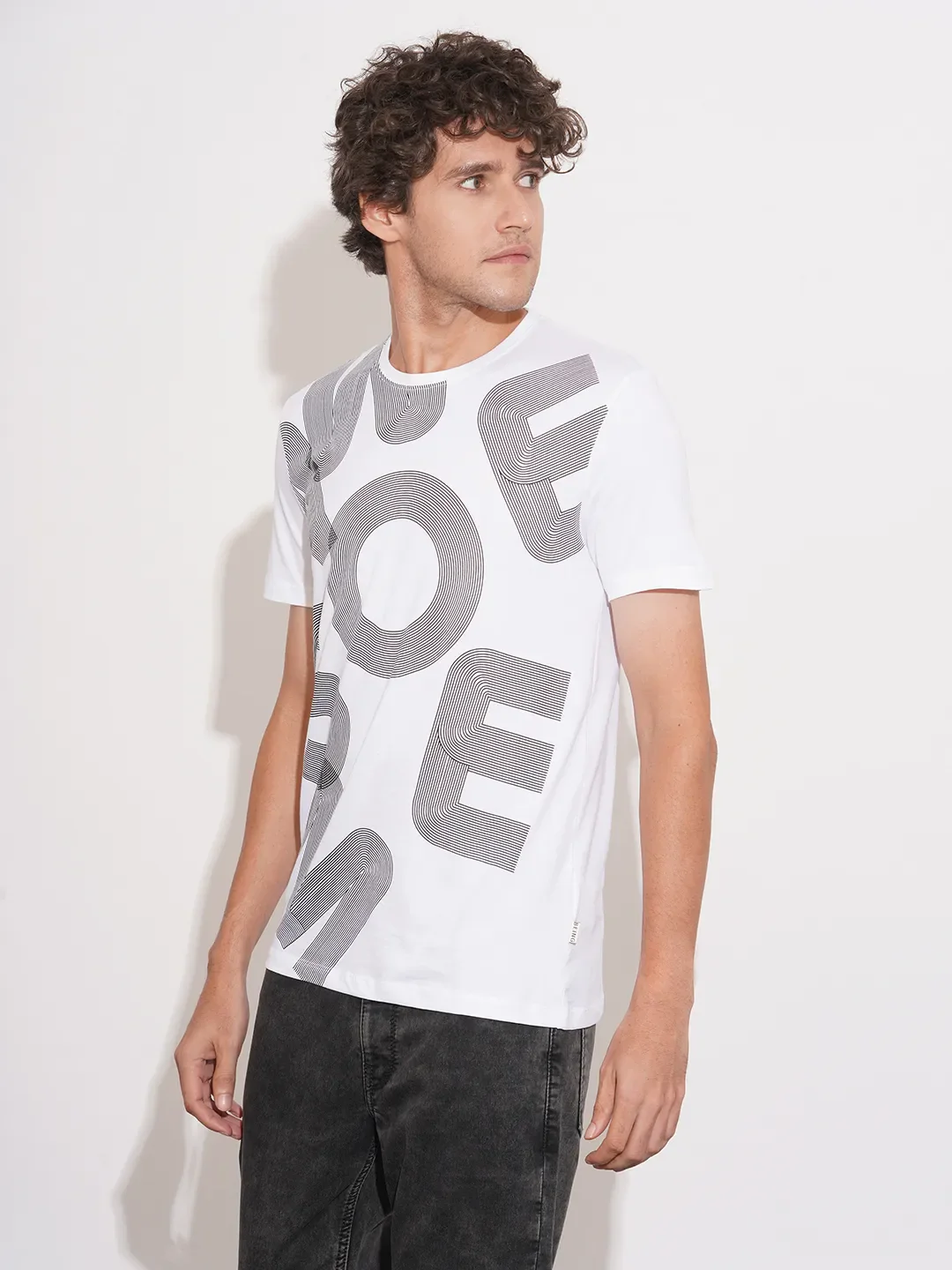 White Regular Fit Men's Short Sleeves T-Shirt by Being Human Clothing - Image 2