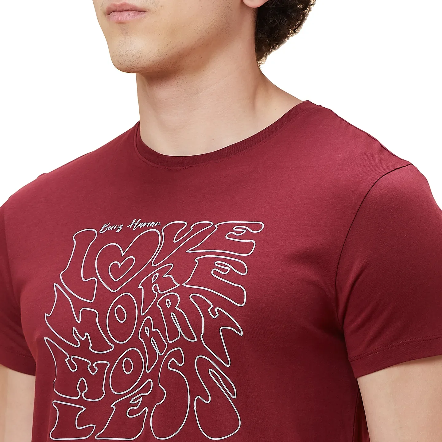 Red Regular Fit Men's Short Sleeves T-Shirt by Being Human Clothing - Image 5