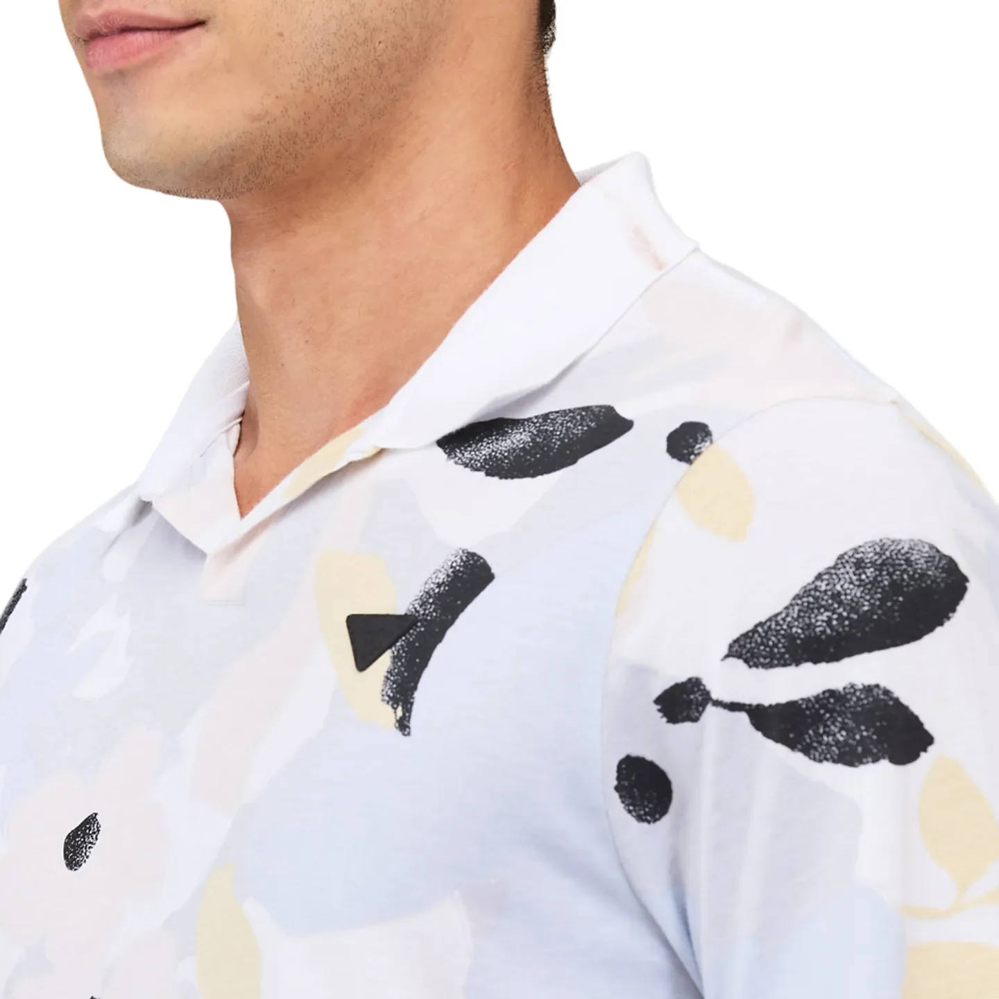 White Regular Fit Men's Polo T-Shirt by Being Human Clothing - Image 5