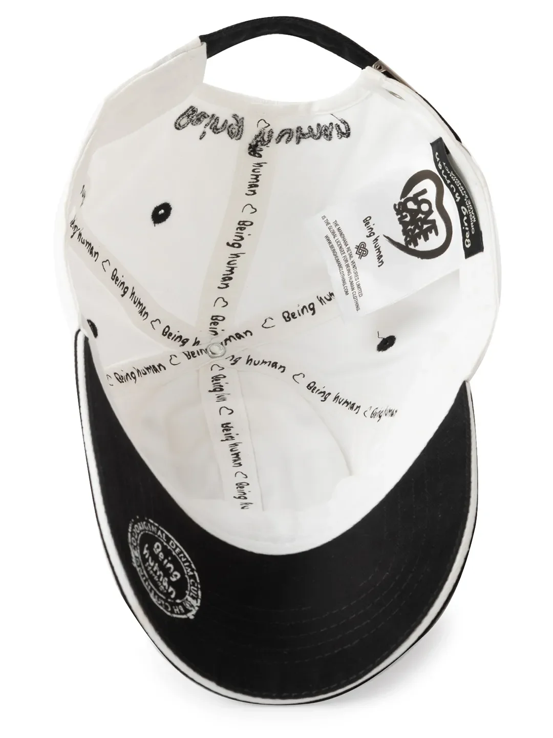 White Unisex Cap by Being Human Clothing - Image 3