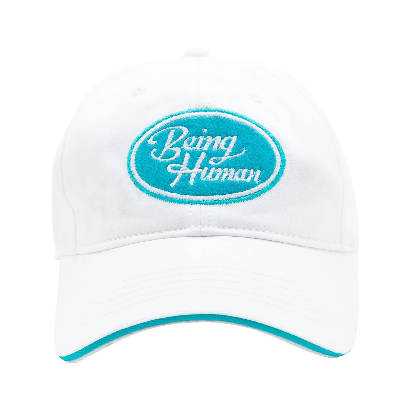 White Cotton Unisex Cap by Being Human Clothing