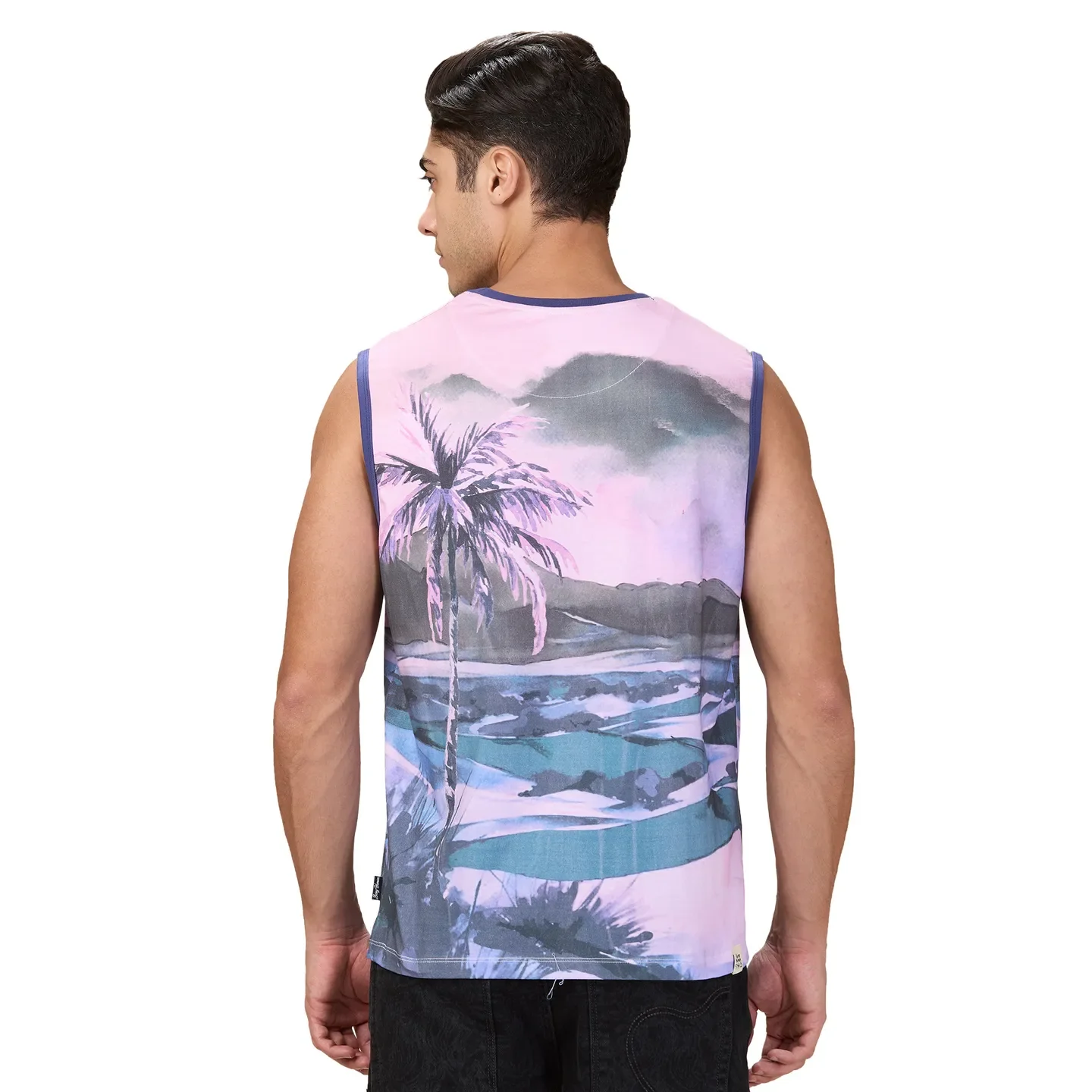 White Slim Fit Round Neck Men's T-Shirt by Being Human Clothing - Image 3