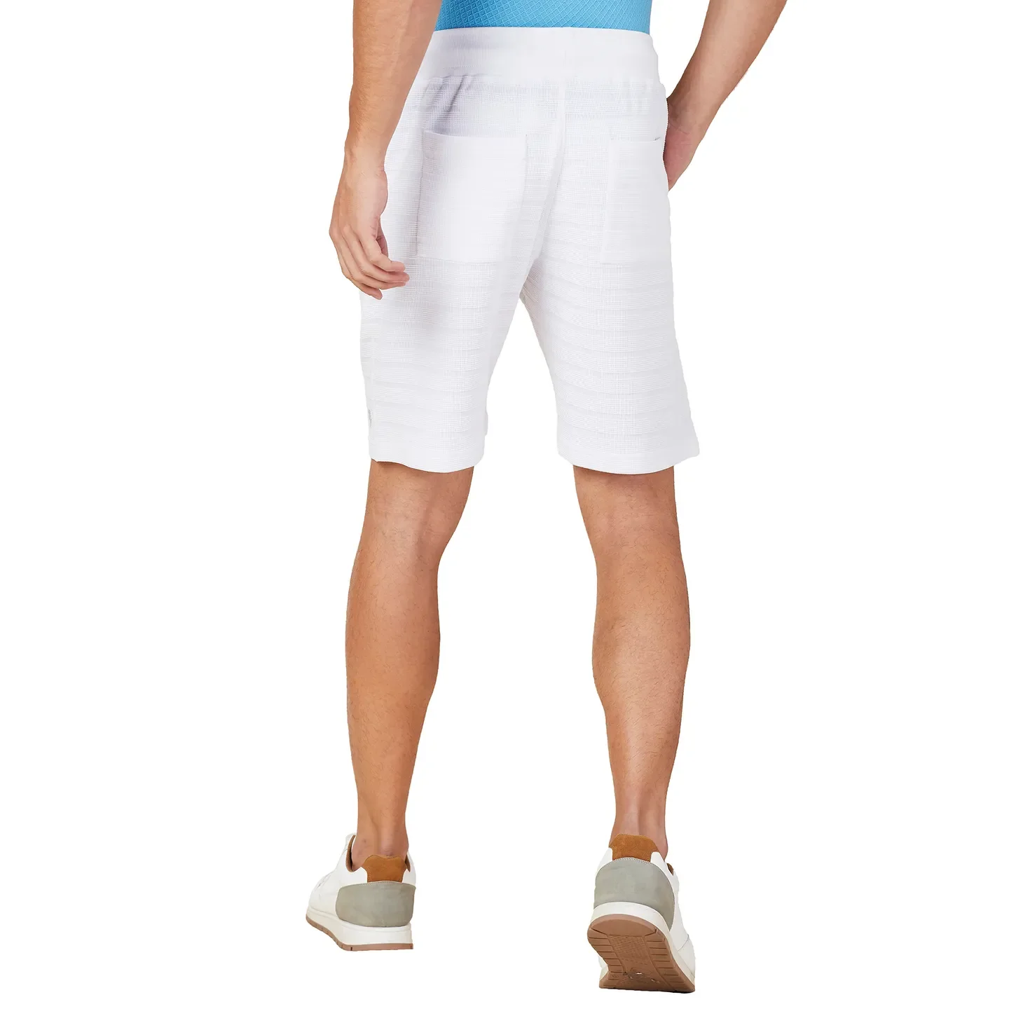 White Regular Fit Shorts For Men By Being Human Clothing - Image 3