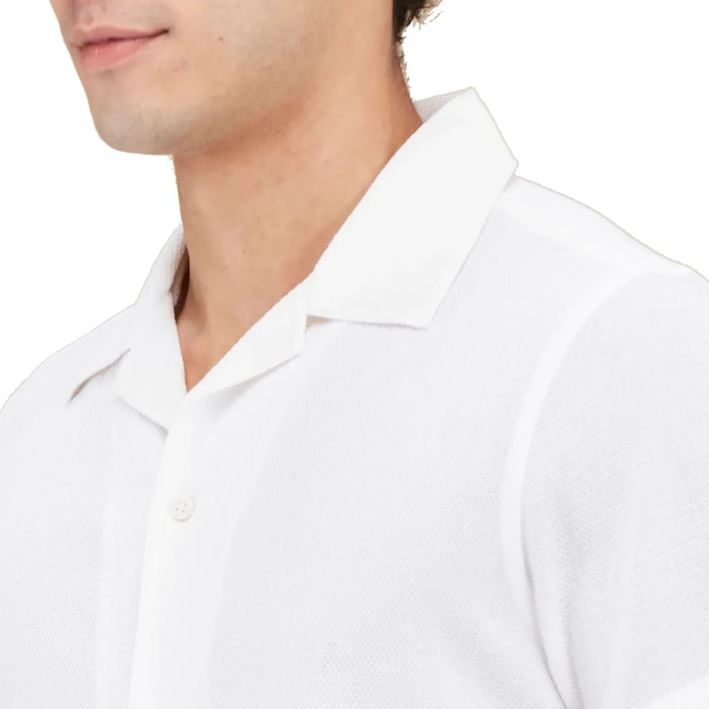 White Moderno Fit Regular Collar Short Sleeves Men's Shirt by Being Human Clothing - Image 5