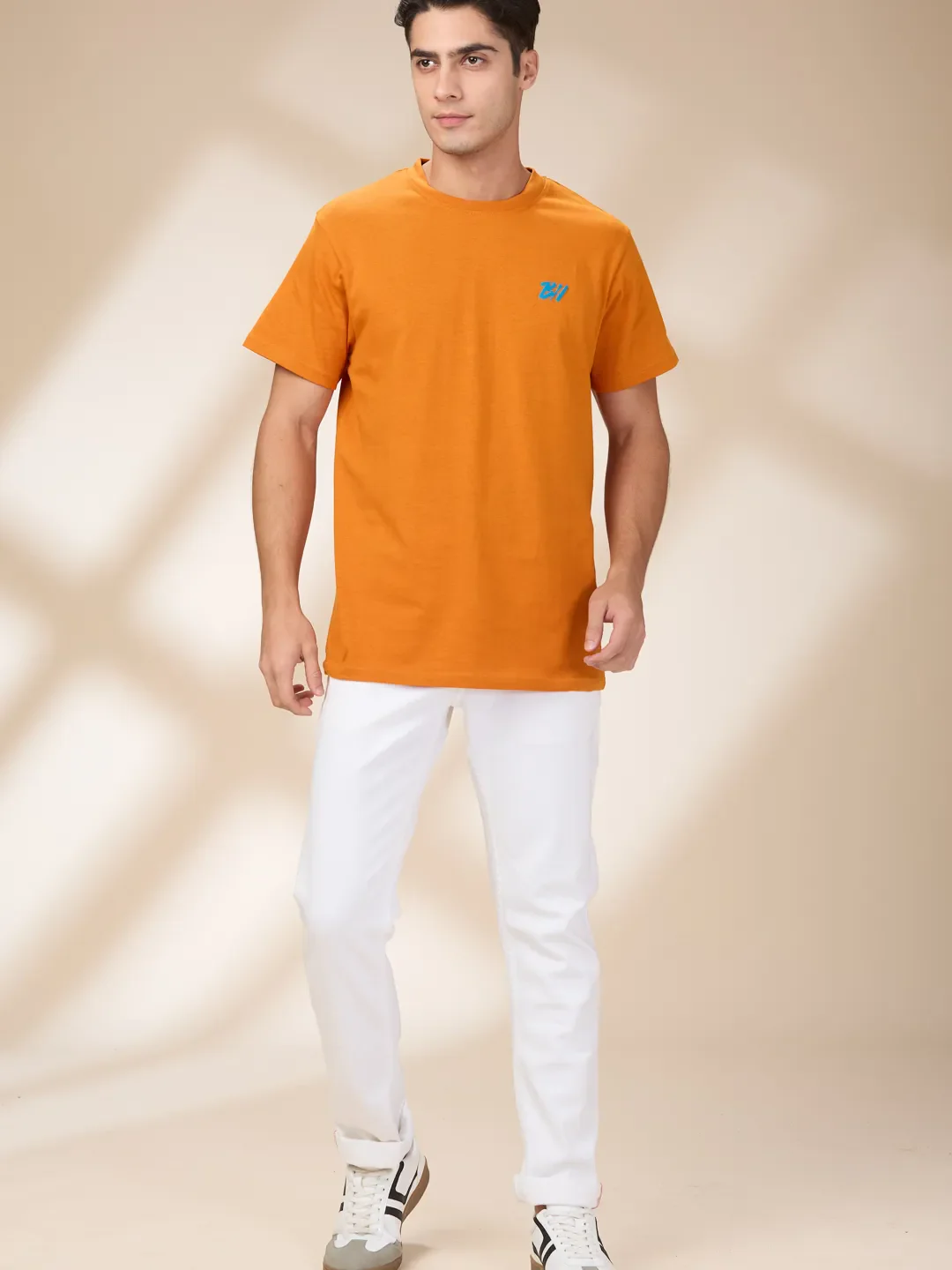 White Slim Fit Denims For Men By Being Human Clothing - Image 2